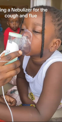 Customer using Portable Nebulizer - Congestion Eliminator