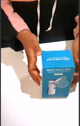 Customer using Portable Nebulizer - Congestion Eliminator